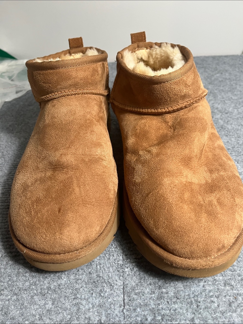 UGG Men's Suede Shearling Cuff Boots - Chestnut